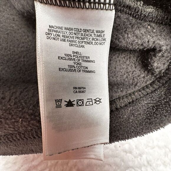 Columbia Fleece Jacket Mens L Gray Tan Full Zip Canvas Shoulders & Front Pockets - Picture 6 of 10